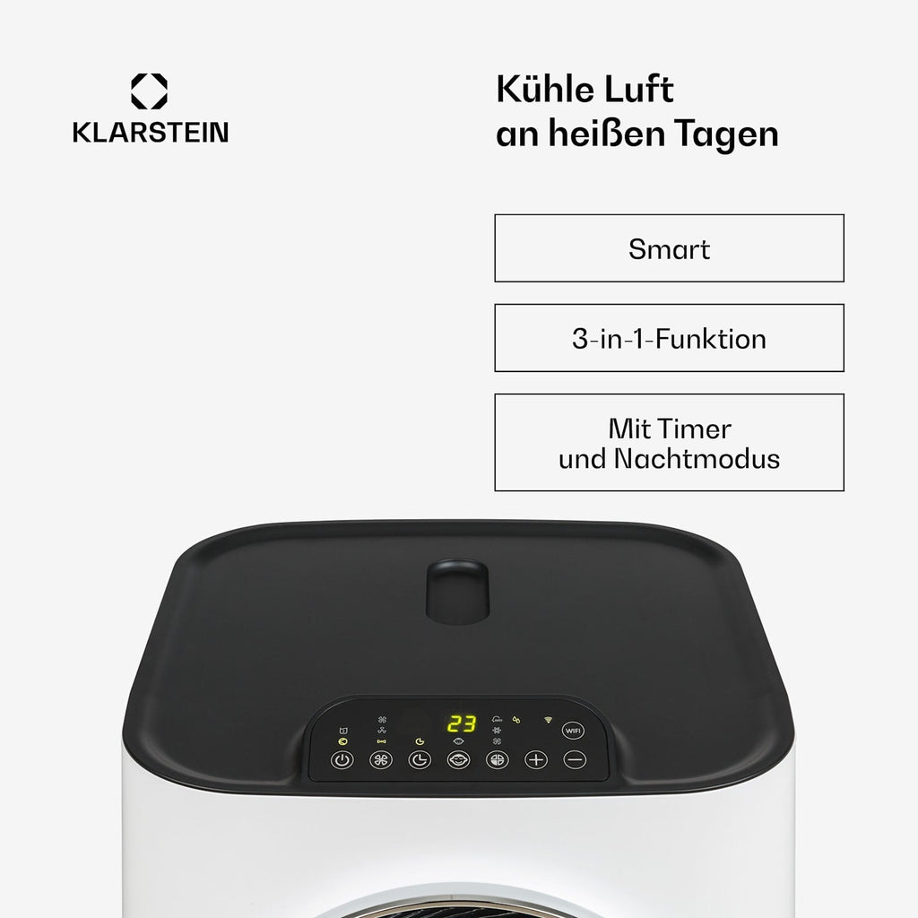 Klarstein Kraftwerk Smart 12000 BTU Mobile Klimaanlage R290 50dB 56m²