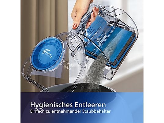 PHILIPS FC9331/09 PowerPro Compact 3000 Serie beutellos, Staubsauger, maximale Leistung: 900 Watt