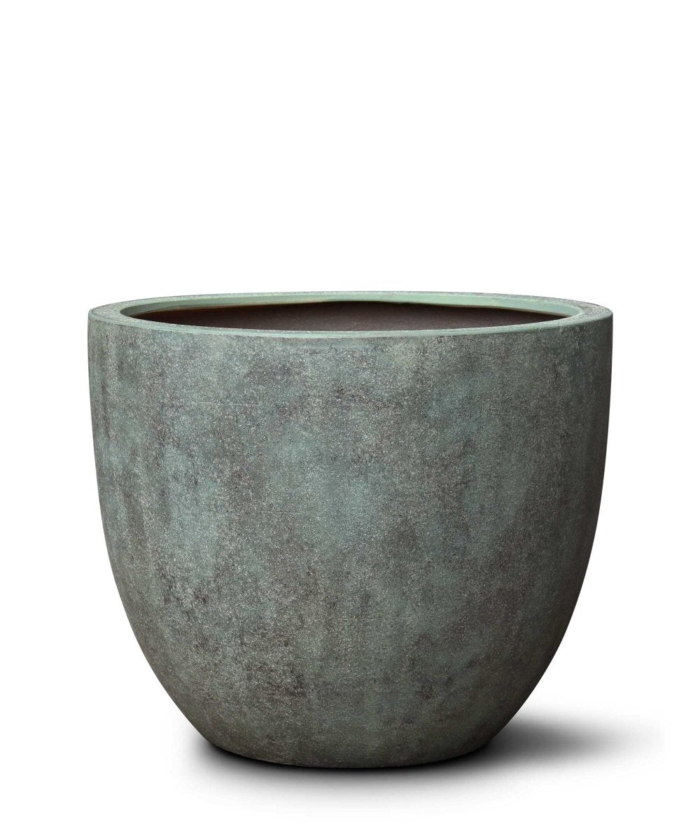 New Egg Pot | Antique Stone Collection | Copper Green
