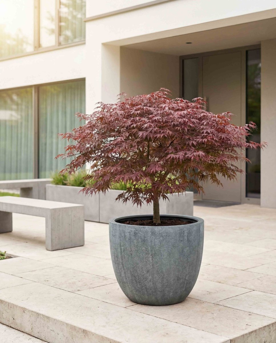 New Egg Pot | Antique Stone Collection | Copper Green