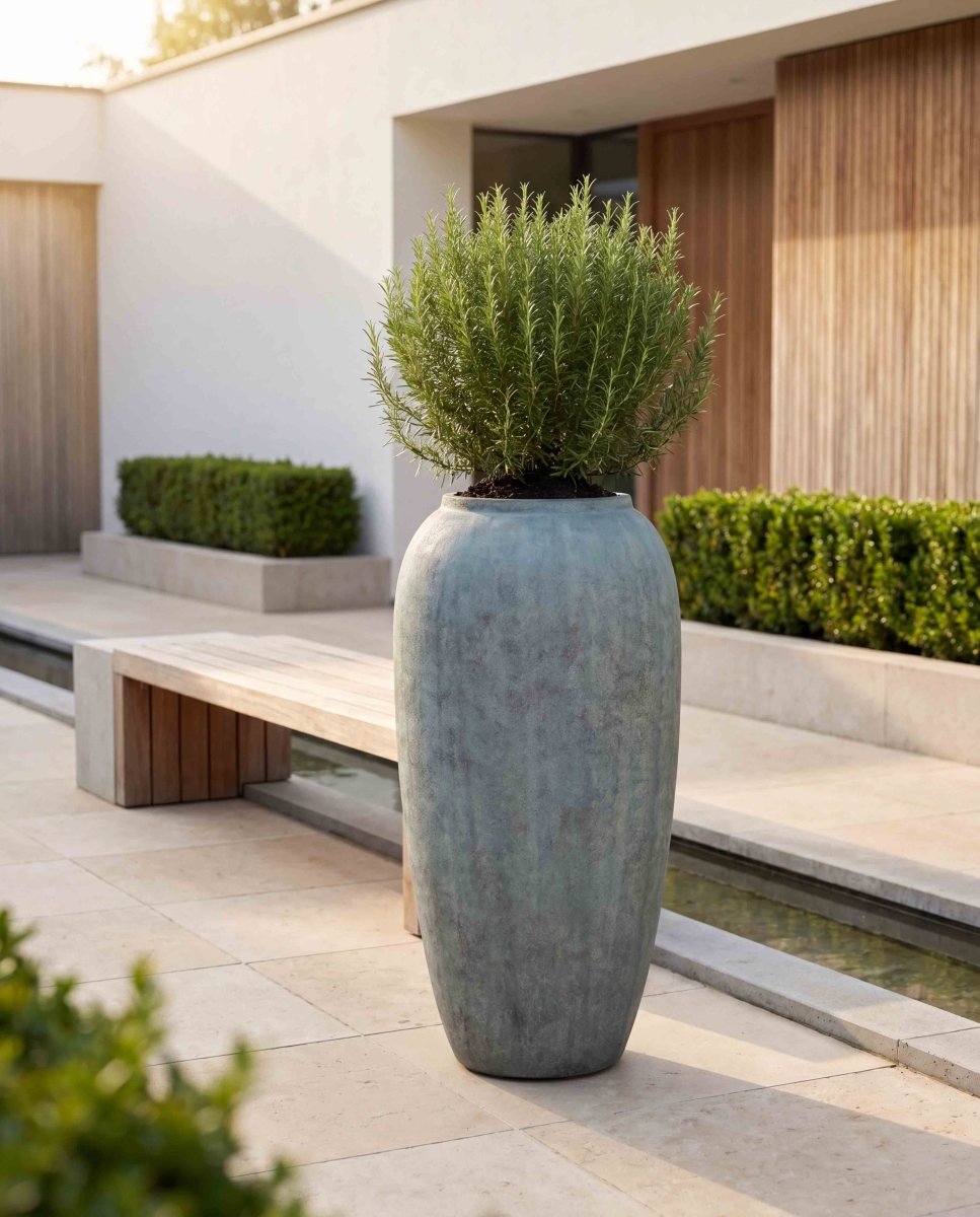 Long Jar | Antique Stone Collection | Copper Green