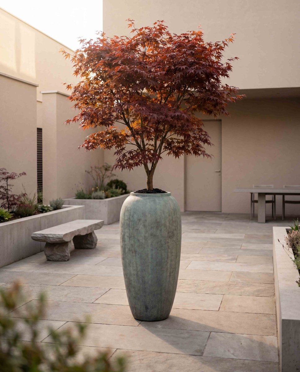Long Jar | Antique Stone Collection | Copper Green