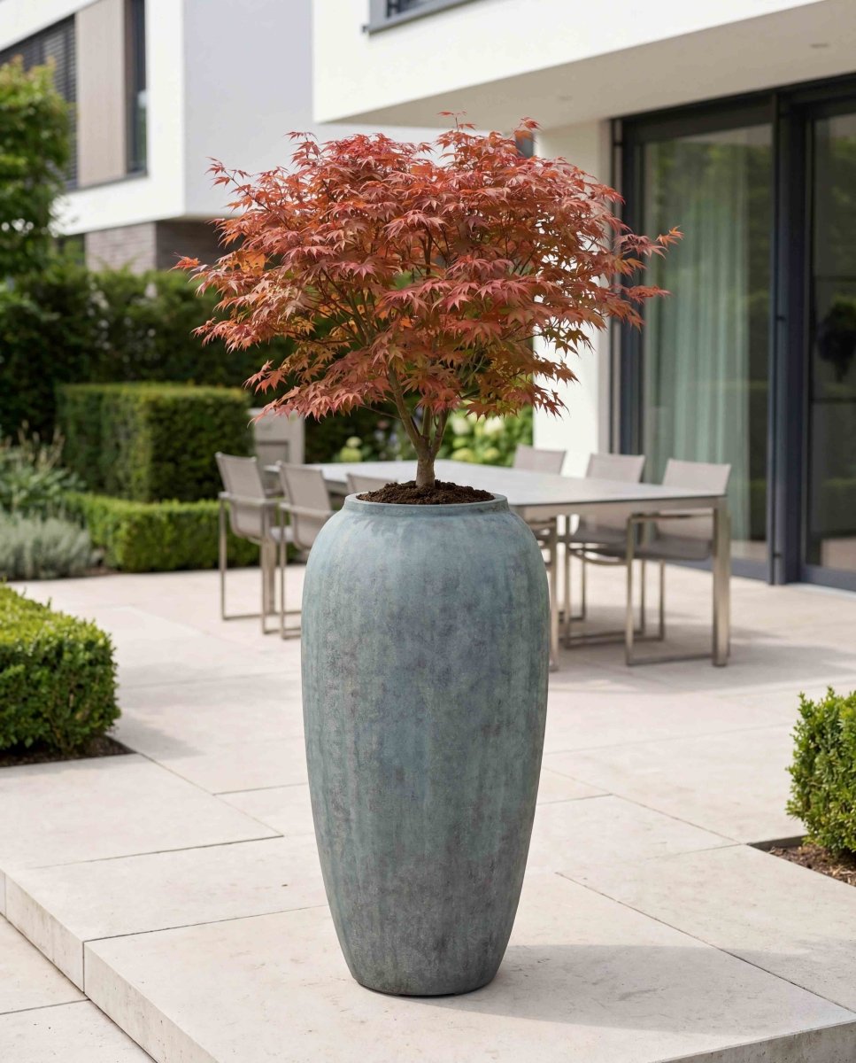 Long Jar | Antique Stone Collection | Copper Green
